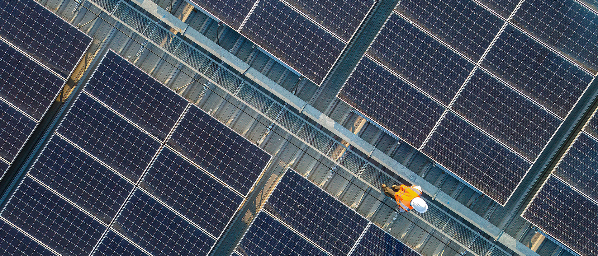 Irth header image overhead view of solar panels